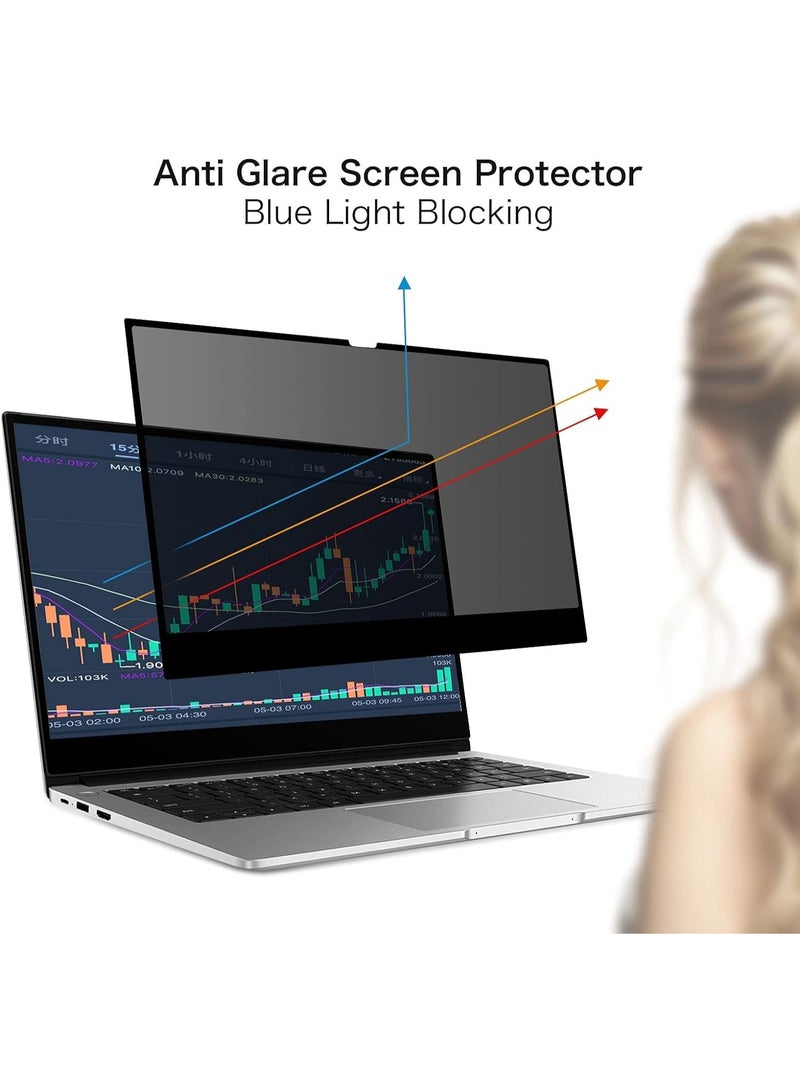 Laptop Privacy Screen 15.6 Inch 16:9 Aspect Ratio, Laptop Screen Privacy Shield Compatible With Lenovo Hp Huawei Honor Xiaomi Dell Acer Asus Thinkpad Envy Xps, Removable Anti Glare Blue Light Computer Filter Protector - Image 3